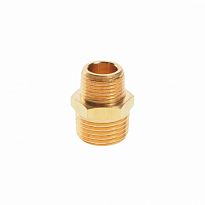Соединитель резьбовой ER-MM08/06:наруж. резьба 1/2"x3/8" ЭВРИКА /1/10